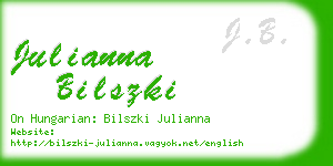 julianna bilszki business card